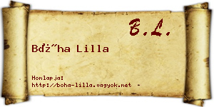 Bóha Lilla névjegykártya